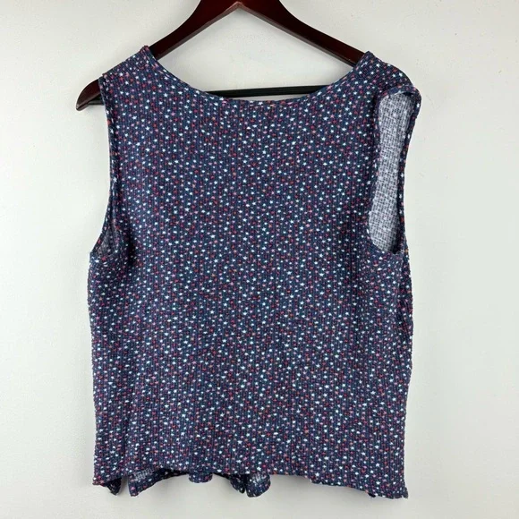 Loft Lou & Grey Women’s Patriotic Stars 4th of July Tank Top Button Down Small - Picture 9 of 9